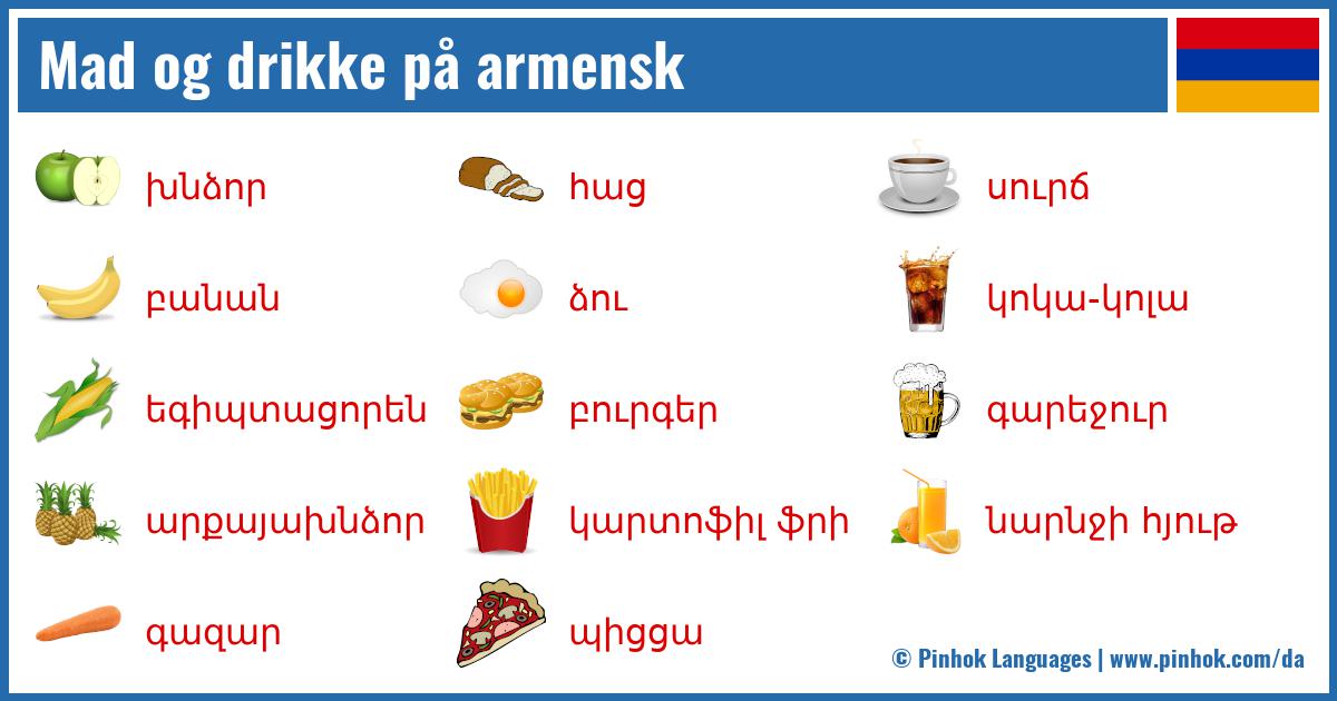 Mad og drikke på armensk