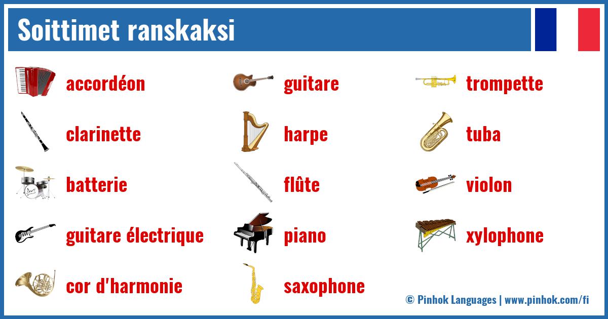 Soittimet ranskaksi