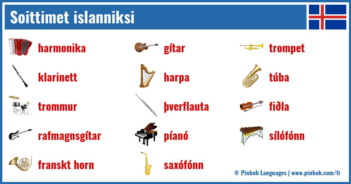 Soittimet islanniksi