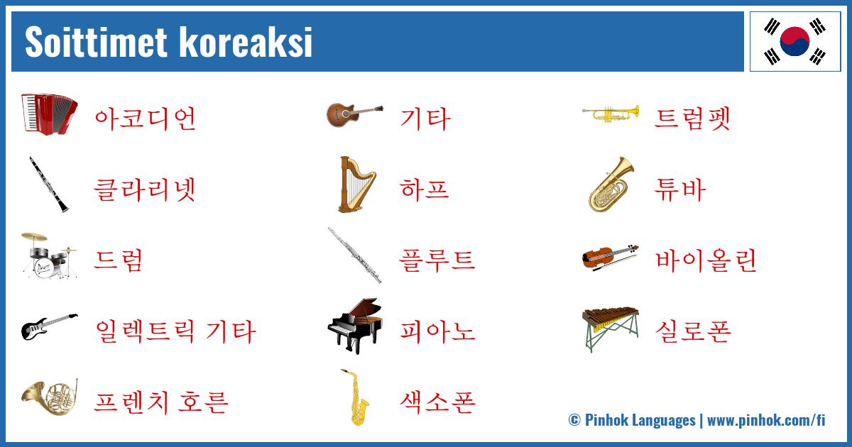 Soittimet koreaksi