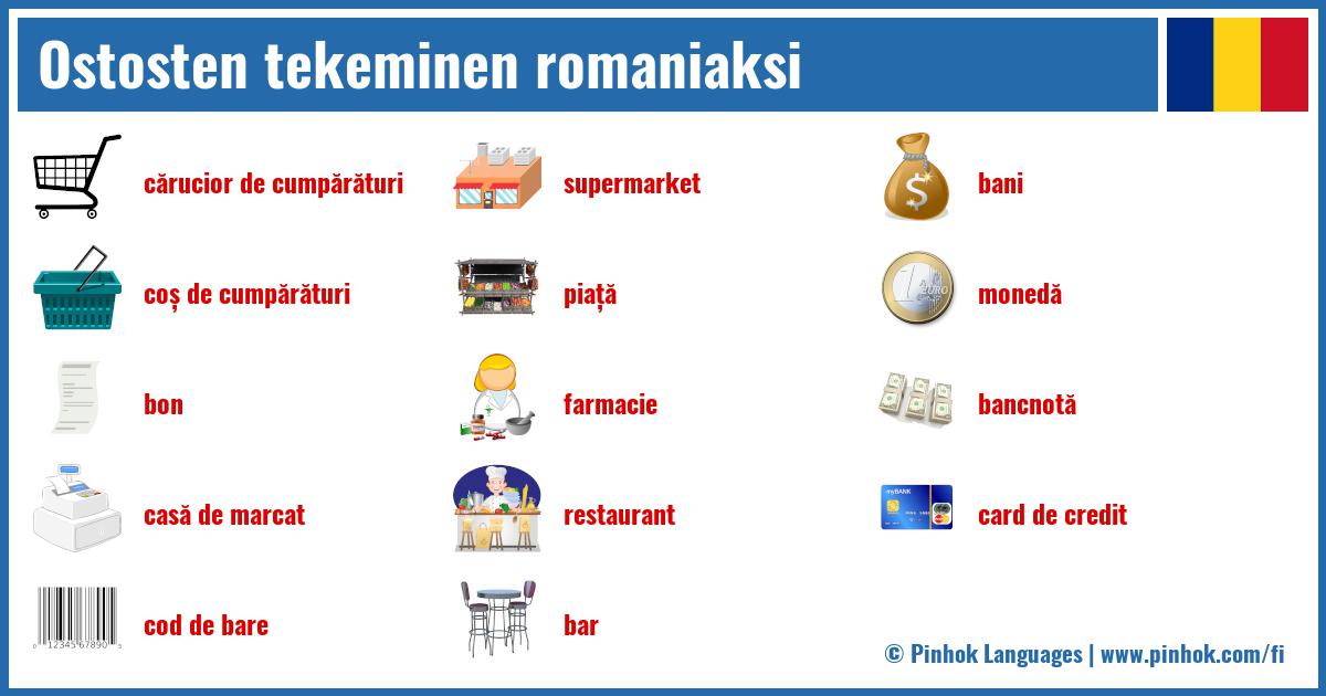 Ostosten tekeminen romaniaksi