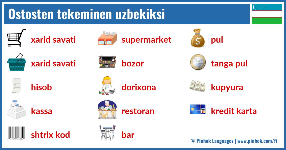 Ostosten tekeminen uzbekiksi