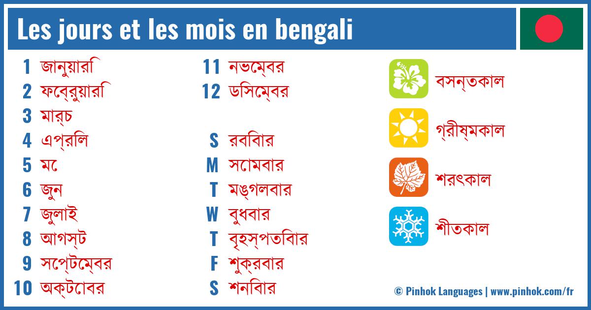 Les jours et les mois en bengali