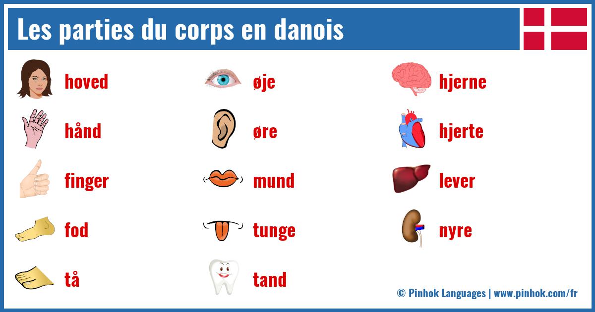 Les parties du corps en danois