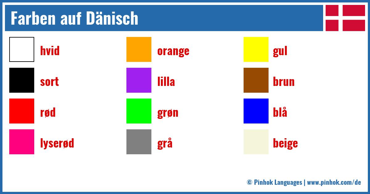 Farben auf Dänisch