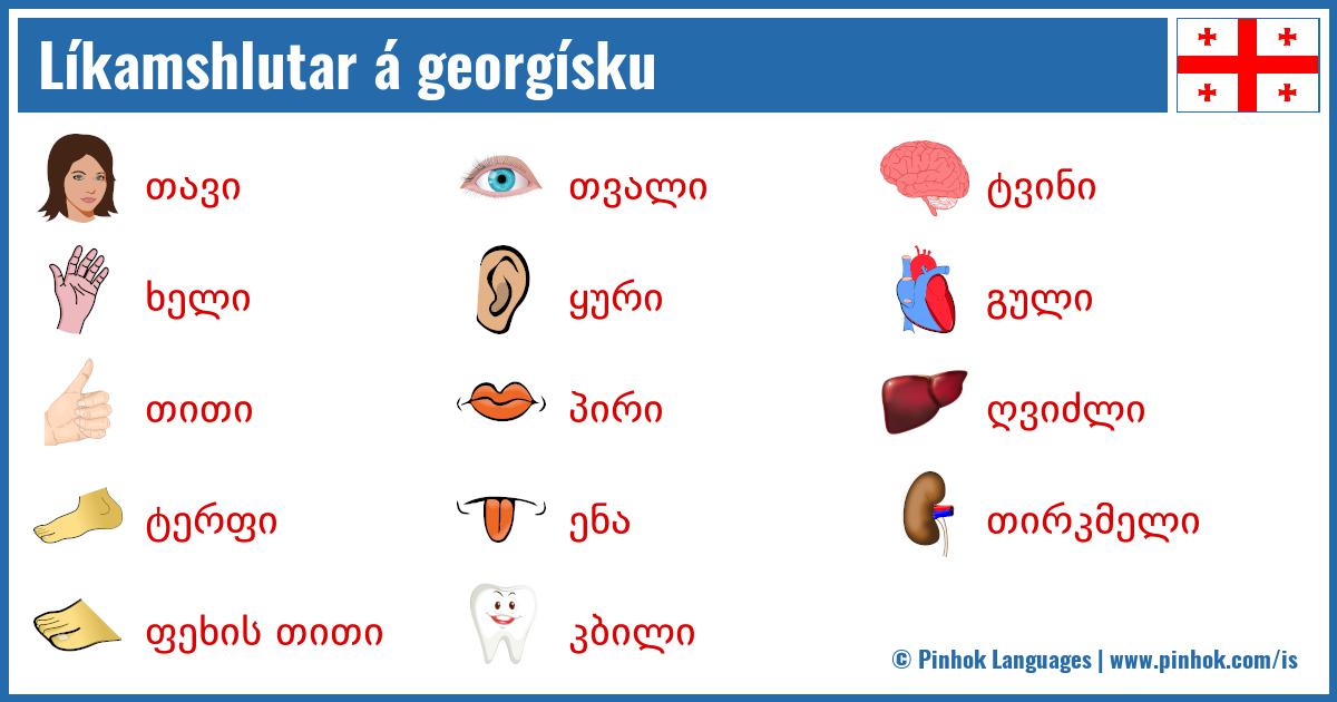 Líkamshlutar á georgísku