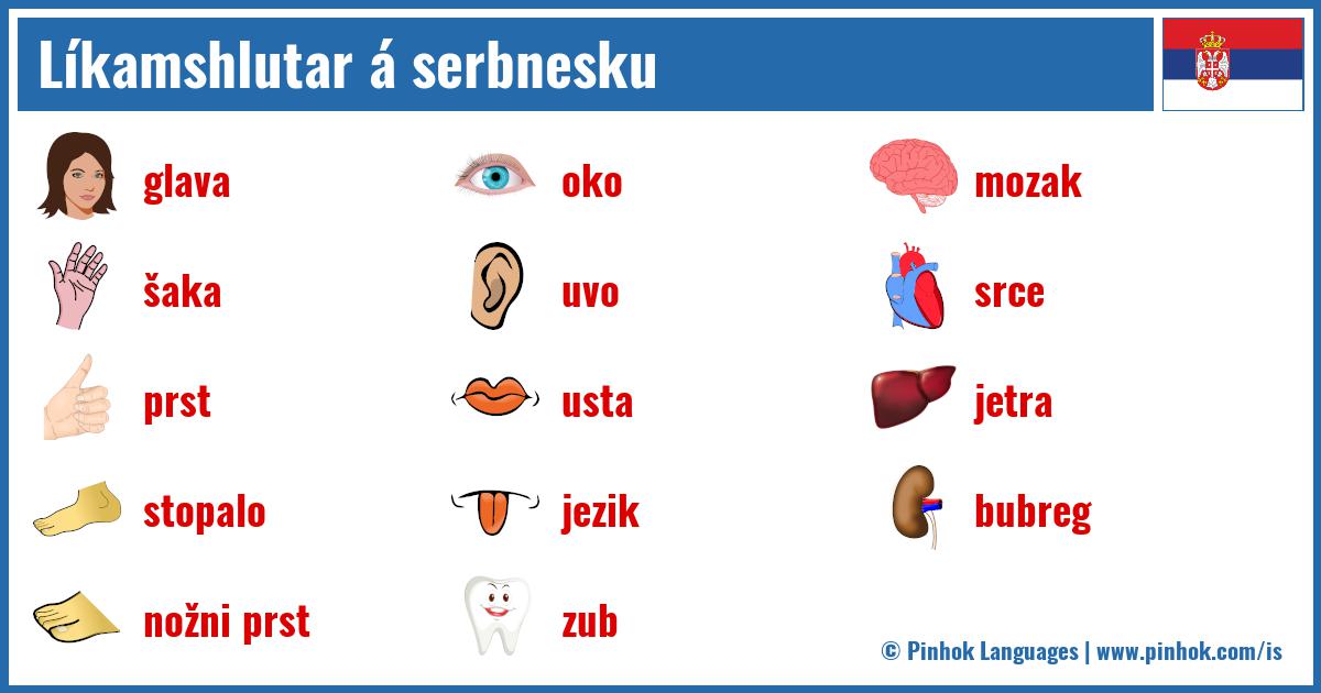 Líkamshlutar á serbnesku