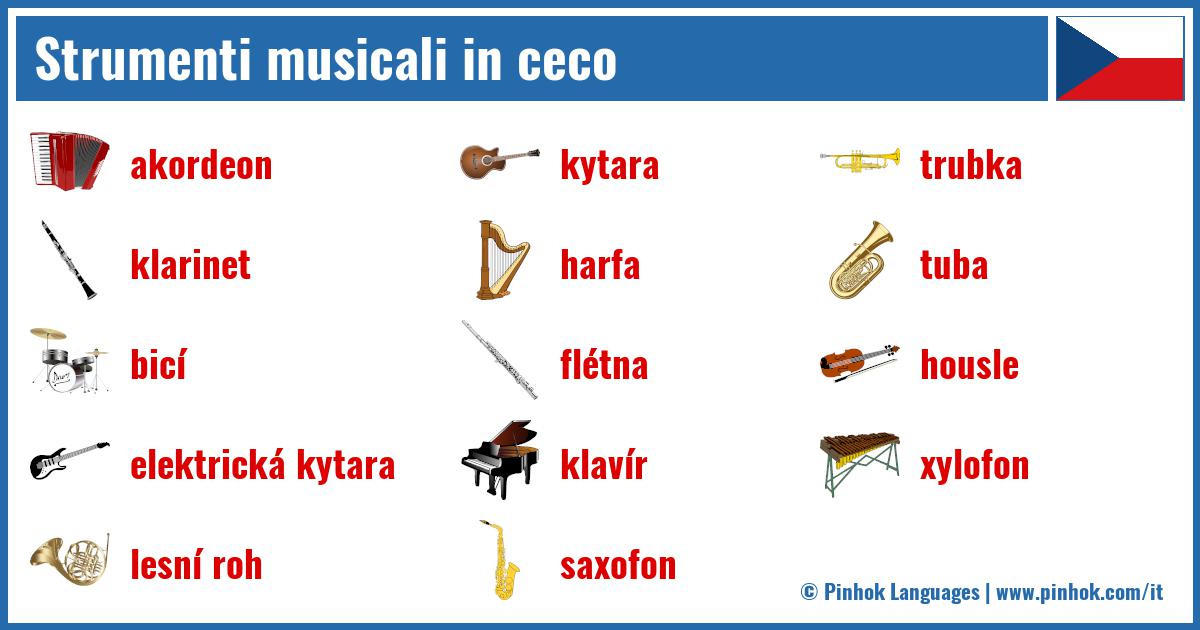 Strumenti musicali in ceco