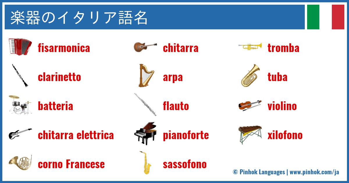 楽器のイタリア語名