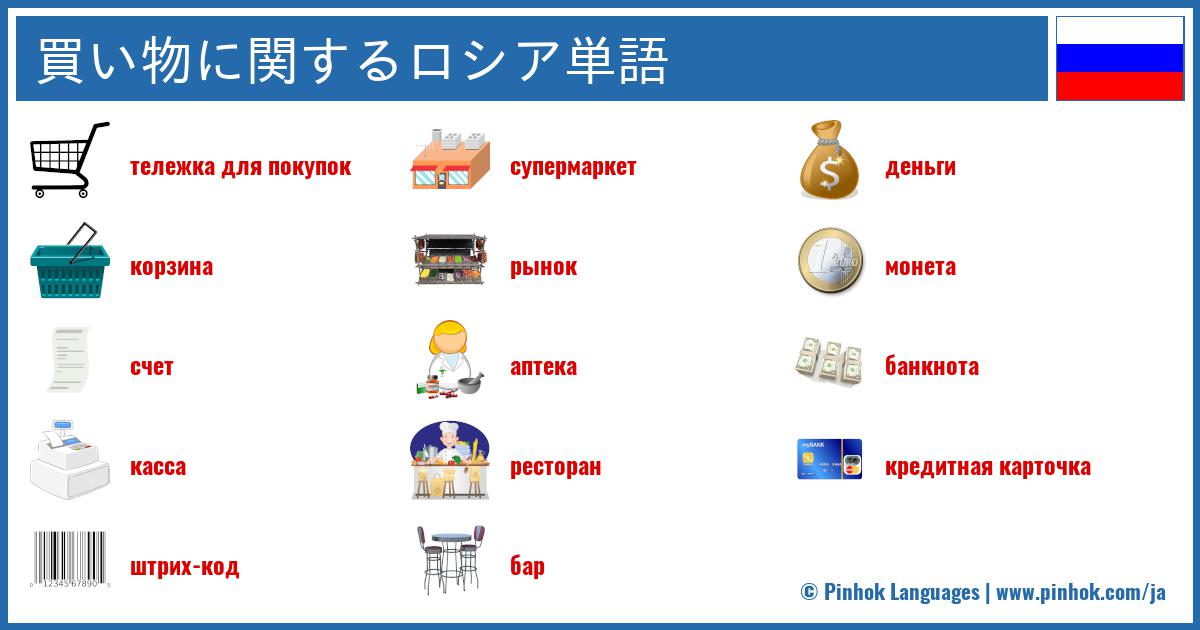 買い物に関するロシア単語