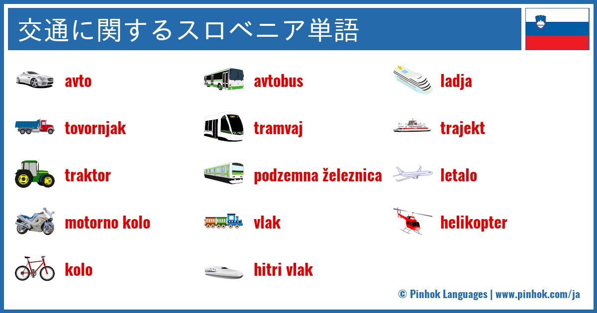 交通に関するスロベニア単語