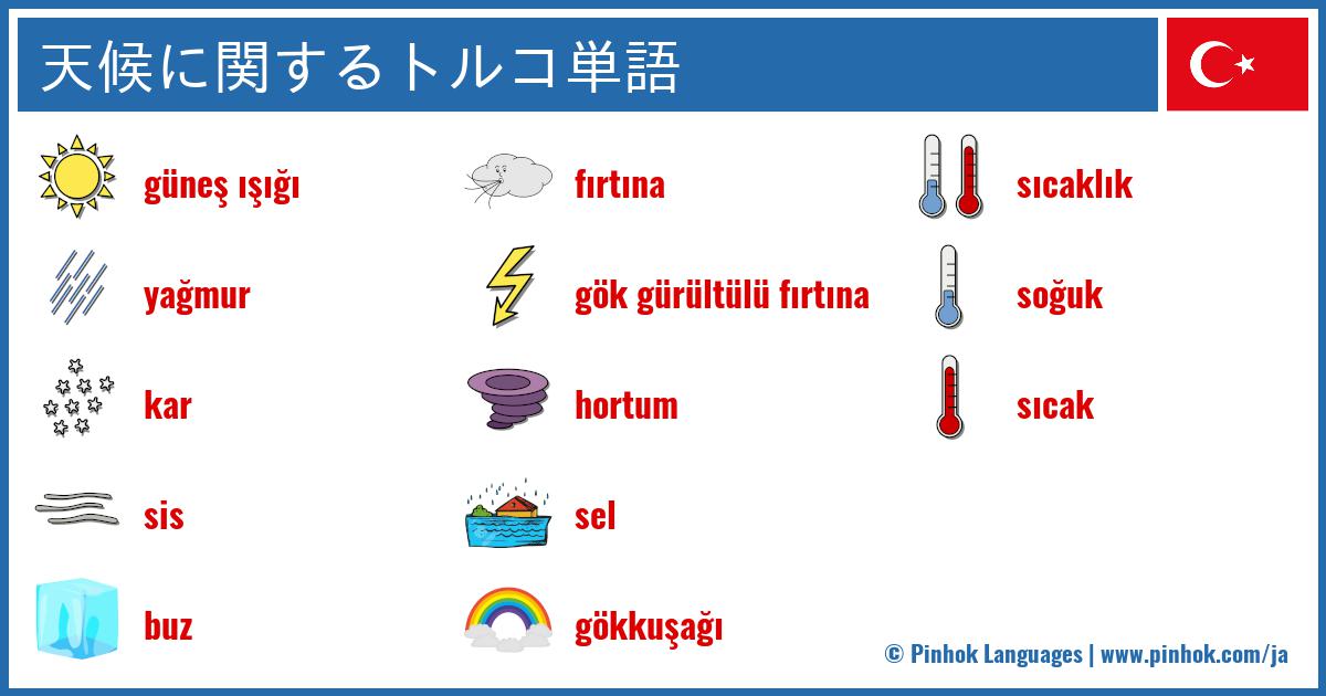 天候に関するトルコ単語