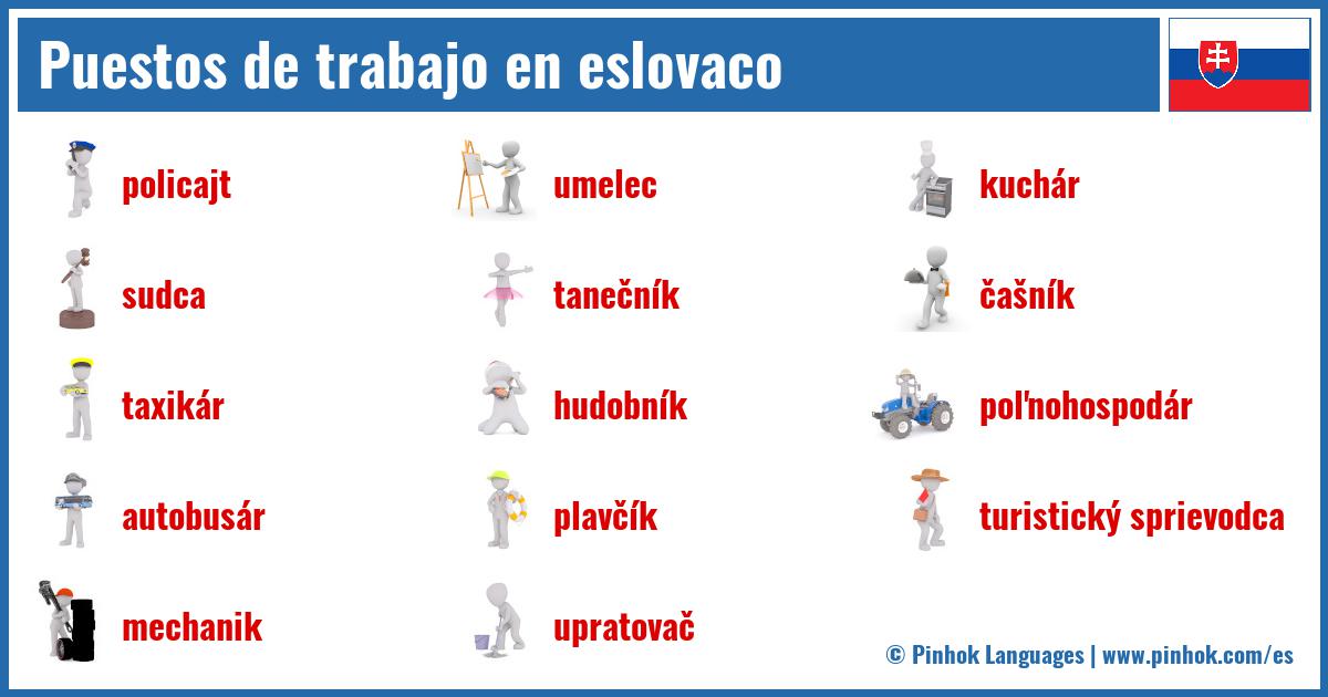 Puestos de trabajo en eslovaco