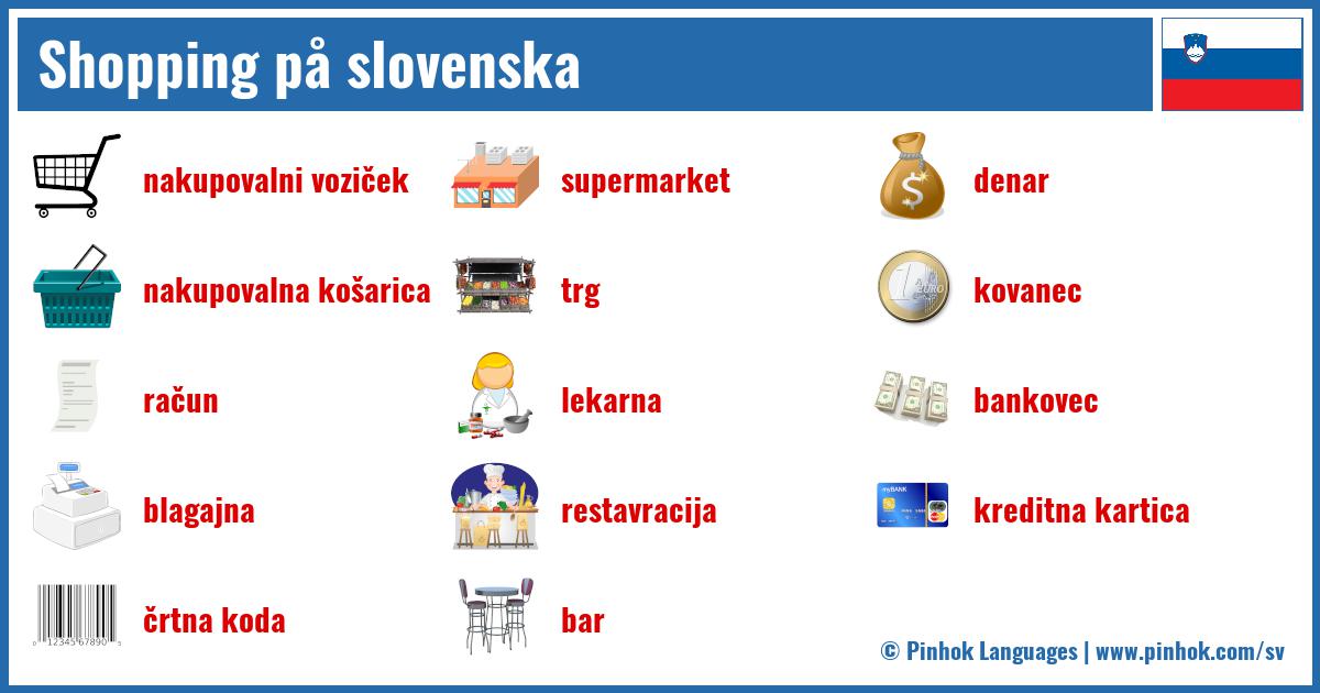 Shopping på slovenska